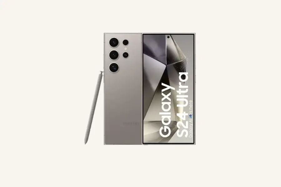 Samsung Galaxy S24 Ultra showcasing its stunning display and versatile camera system