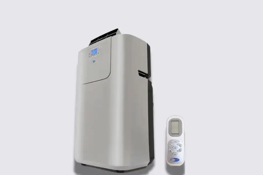 Whynter Elite ARC-122DS portable air conditioner with 12,000 BTU cooling capacity and dual hose